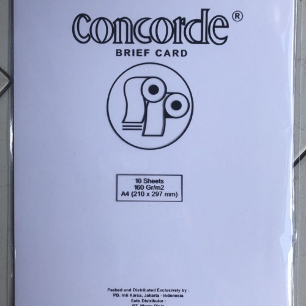 

KERTAS CONCORD/CONCORD A4 160 GRAM (PUTIH)