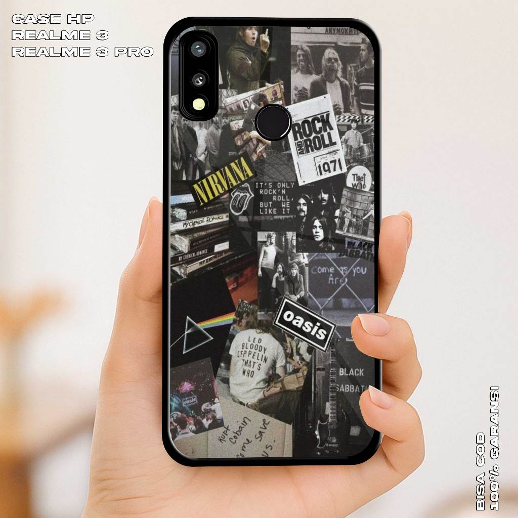 Case REALME 3 - REALME 3 PRO Softcase Premium Matte Hard Case - Case Hologram Glossy Motif Band