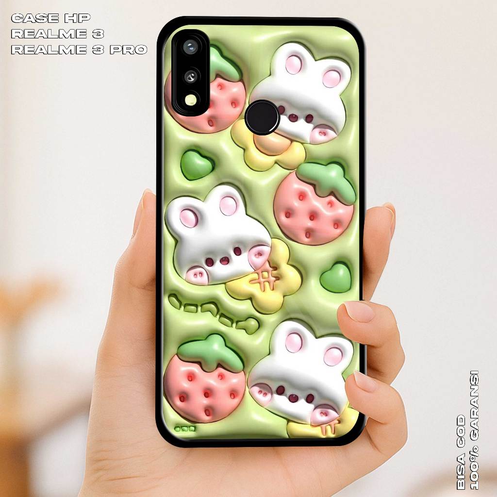 Case REALME 3 - REALME 3 PRO Softcase Premium Matte Hard Case - Case Hologram Glossy Motif Cute