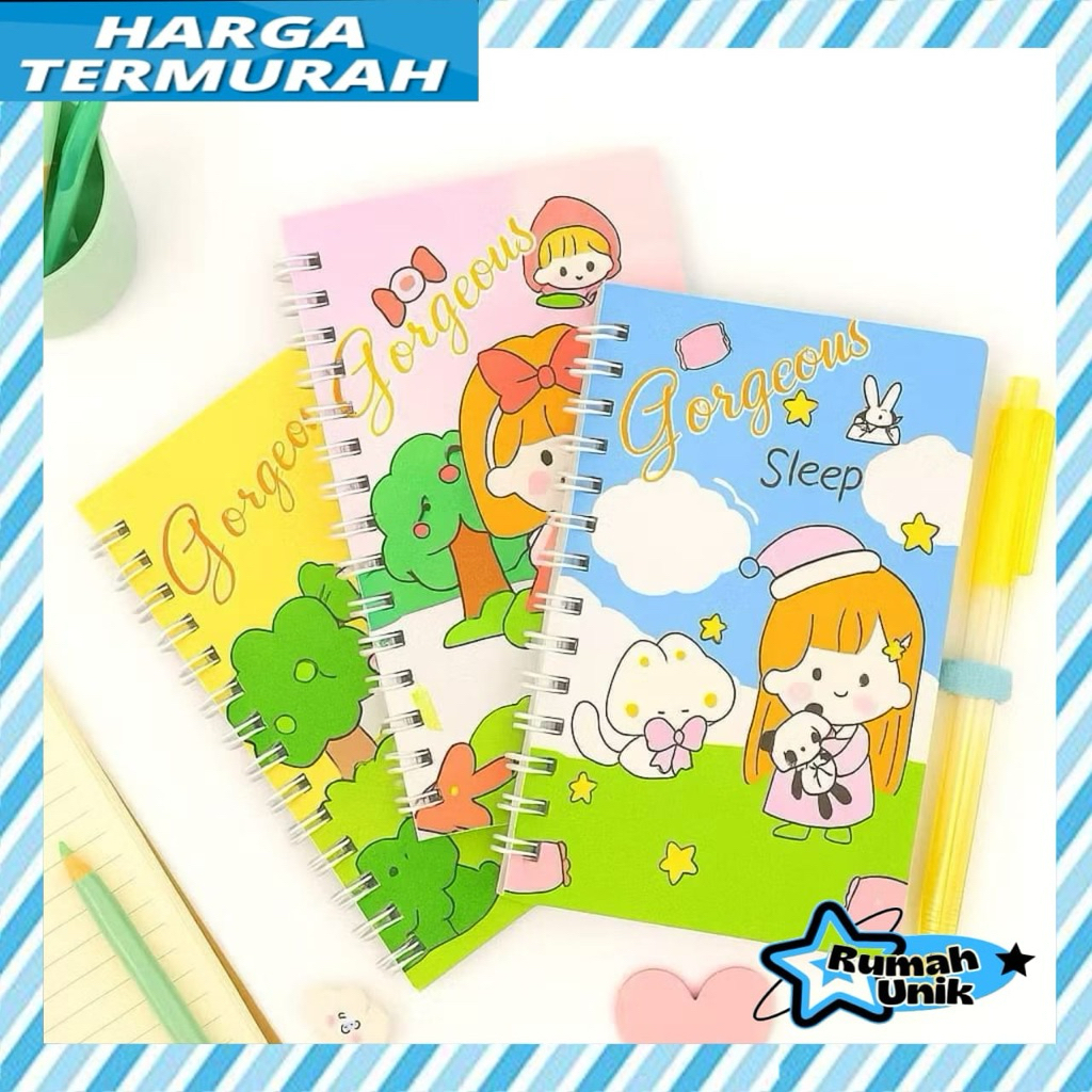

Notebook + pena Momo krakter RUMAH_UNIK
