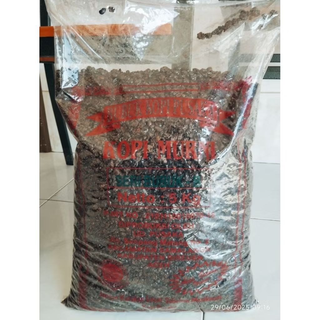 

1Kg Kopi Kasar/Saring Aceh Cap Pusaka Samalanga Aceh