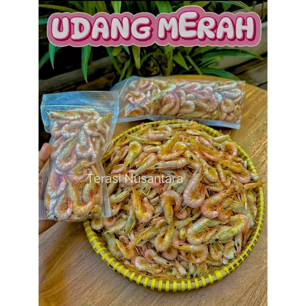 

Terasi Nusantara UDANG EBI KERING MERAH 250gr Super bersih premium besar