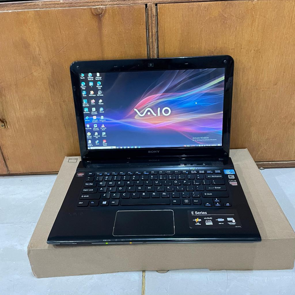LAPTOP SECOND,Laptop Sony Vaio SVE141E11W, Core i5-3210M, Ram 4/500Gb, Lengkap, Black