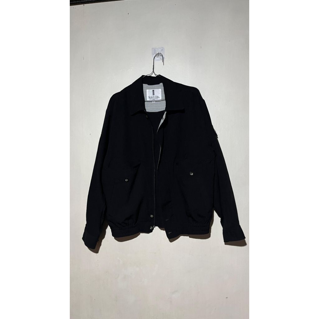 [PRELOVED] Jacket Harrington Nic*le St.Gille* //Bomber Hitam