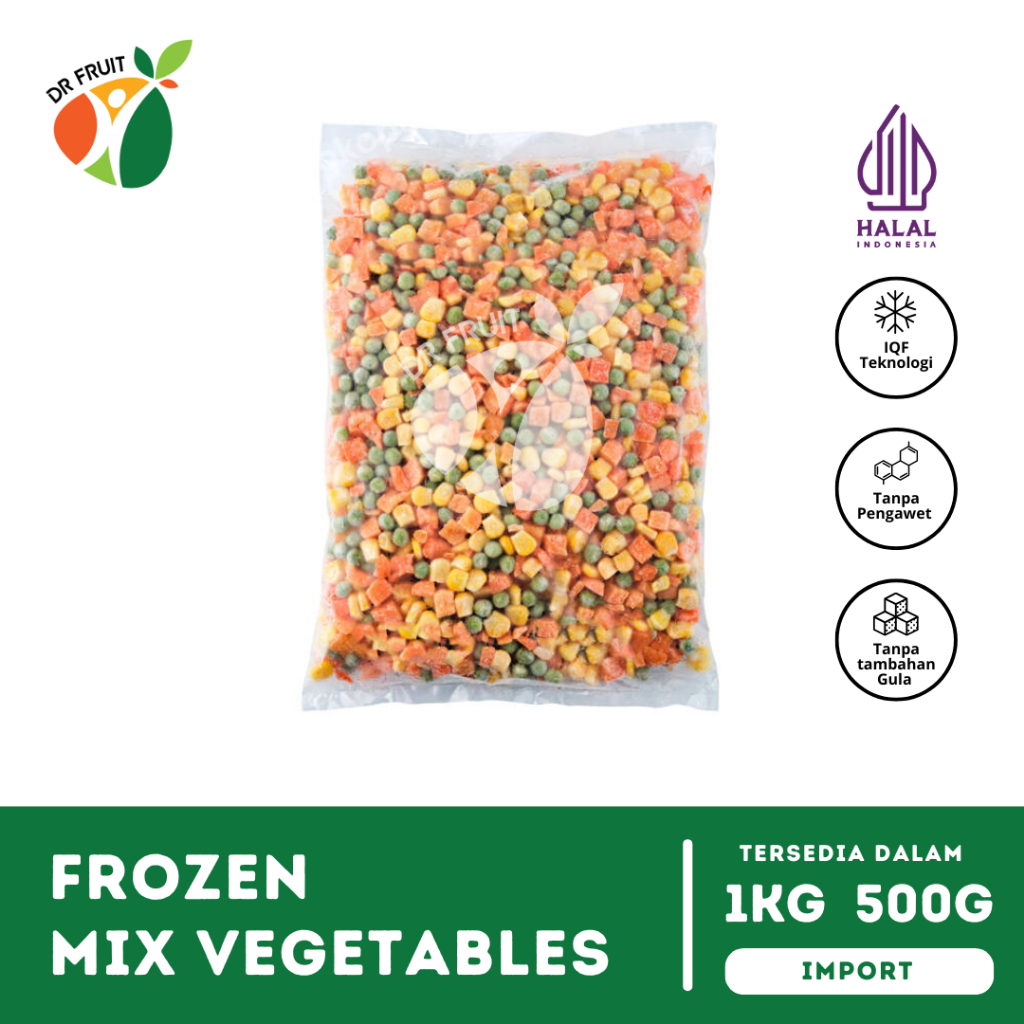 

Frozen Mixed Vegetables / Sayuran Beku 4 Ways (IQF)