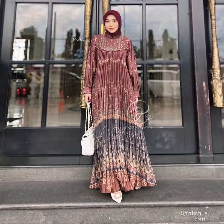 DYN - Shafira Dress Gamis Plisket Premium DYN CLOTHINGLINE