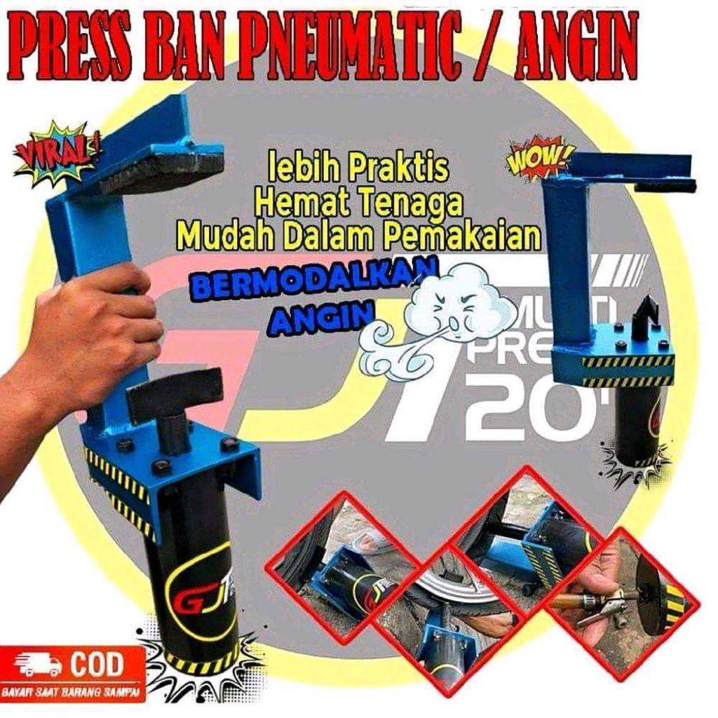 Alat Press Ban Pneumatic Angin Tubless & Non Tubeless Sepeda Motor Universal