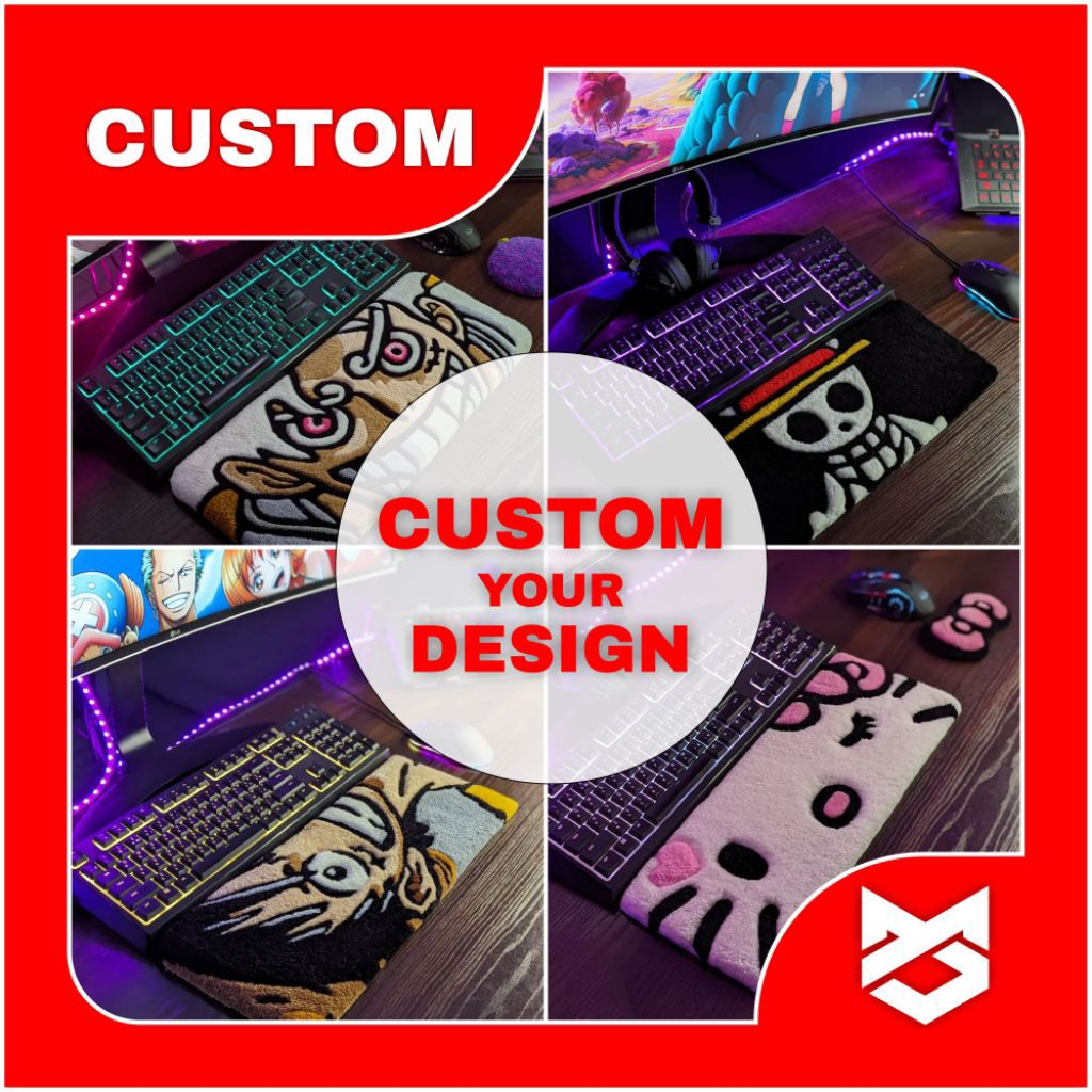 CUSTOM Keyboard Rug,  Tufting Rugs / mousepad / Karpet keyboard Custom ukuran  Handtufted keyboard r