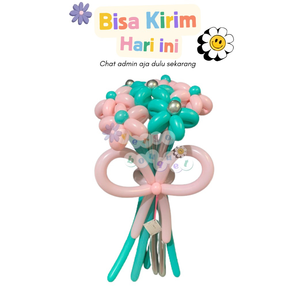 Vergo.bouquet | Bouquet Balon 7 TANGKAI 7 BUNGA | Bouquet Balon Wisuda Foil Ulang Tahun Bouquet Ball