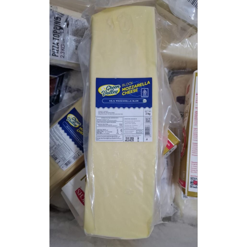 

Green Valley Mozzarella / Keju Mozarella Block Kemasan 2 Kg