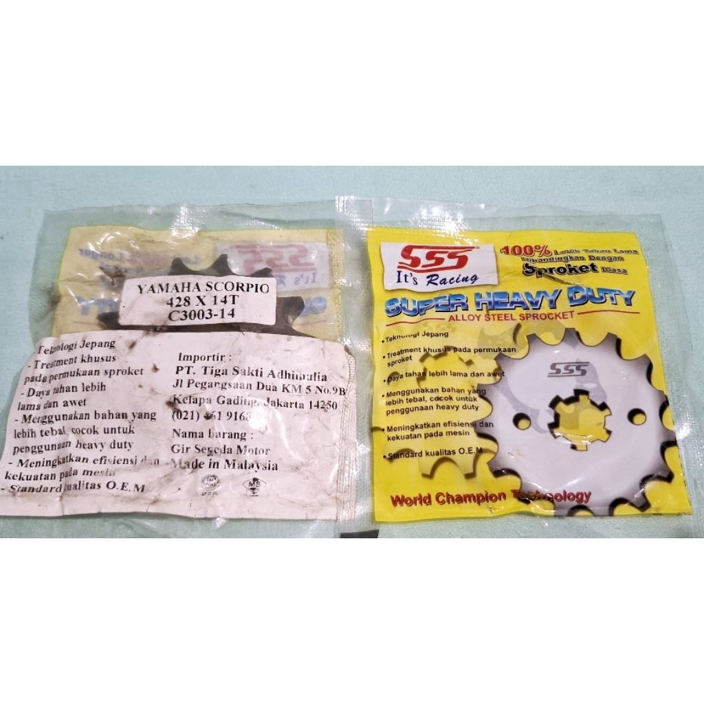 Gear gir depan sss Scorpio 428