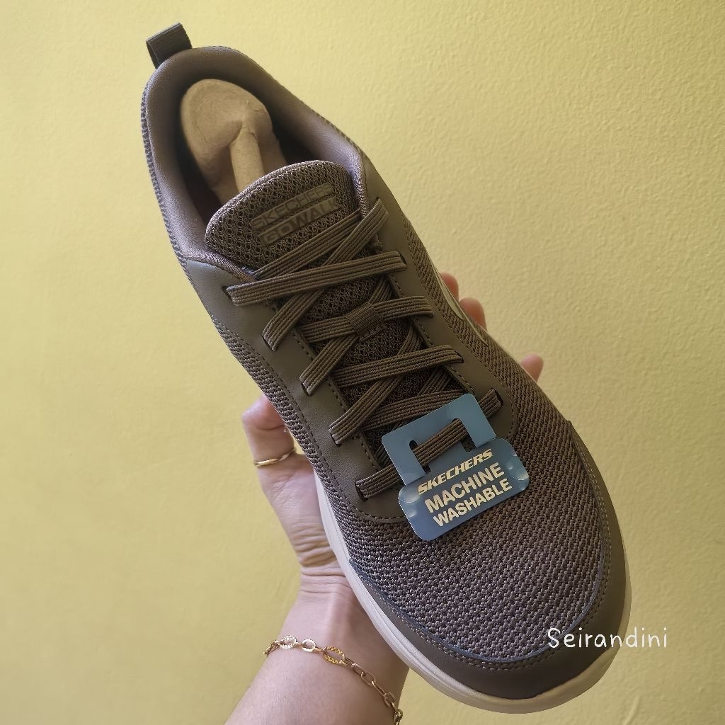 NEW Sepatu Pria Original Skechers Go Walk 7 Men's Sneaker Taupe Size U.S 9,5 EUR 43