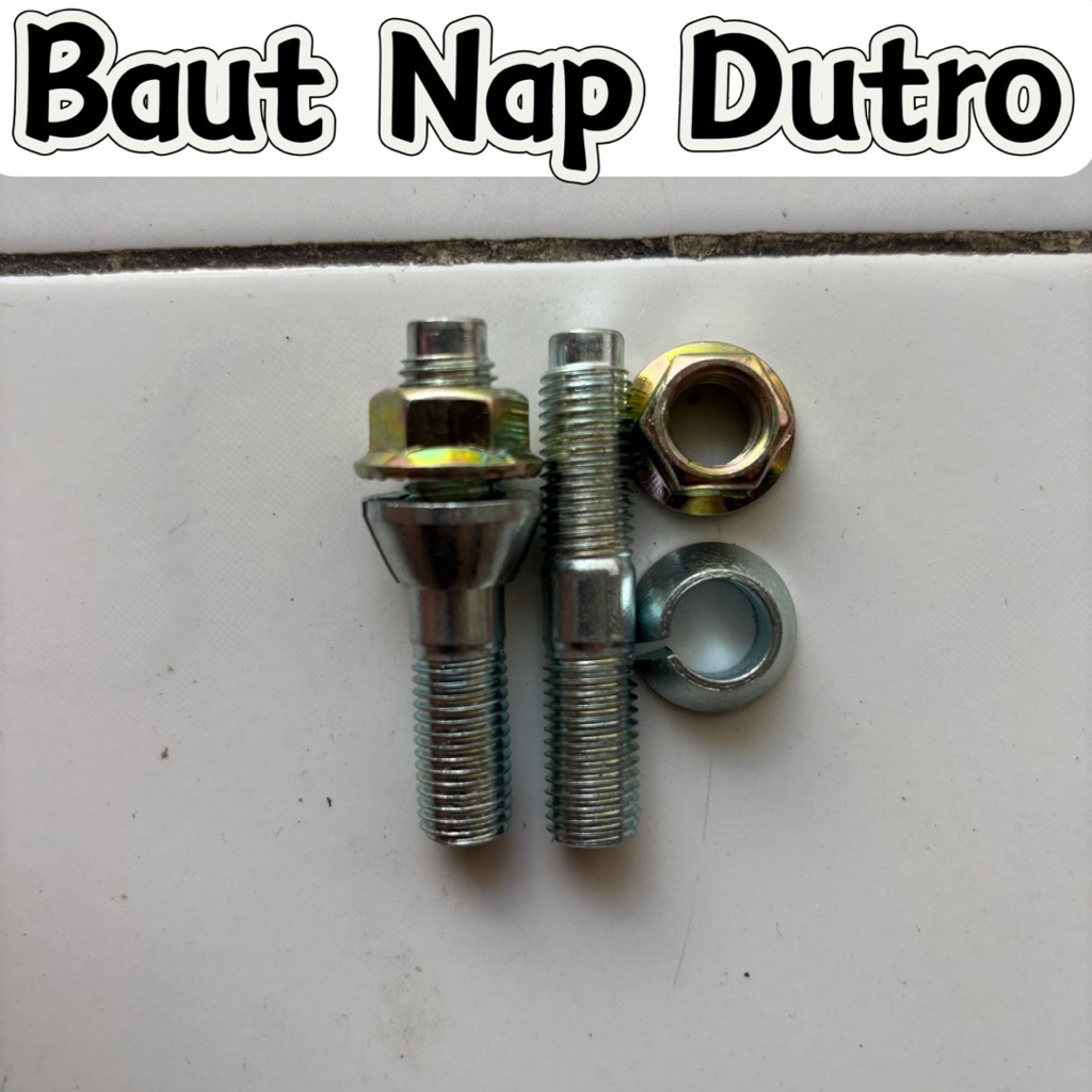 baut nap rino original (harga per biji) / baut nap dutro original / baut as roda roda belakang dutro