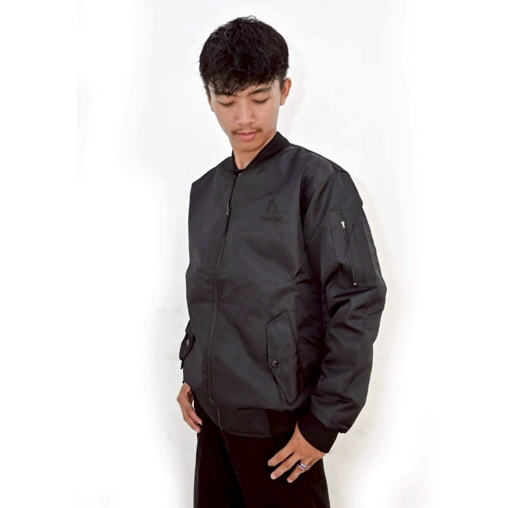 Jaket Bomber Pria-Jaket Pria-Jaket Bomber Pria Bordir Simpel Distro The Bojiel - Jaket Anti Angin
