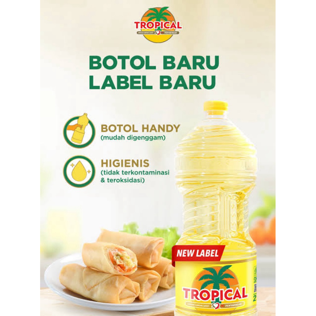 

Minyak Goreng Tropical 2L (isi 6botol)