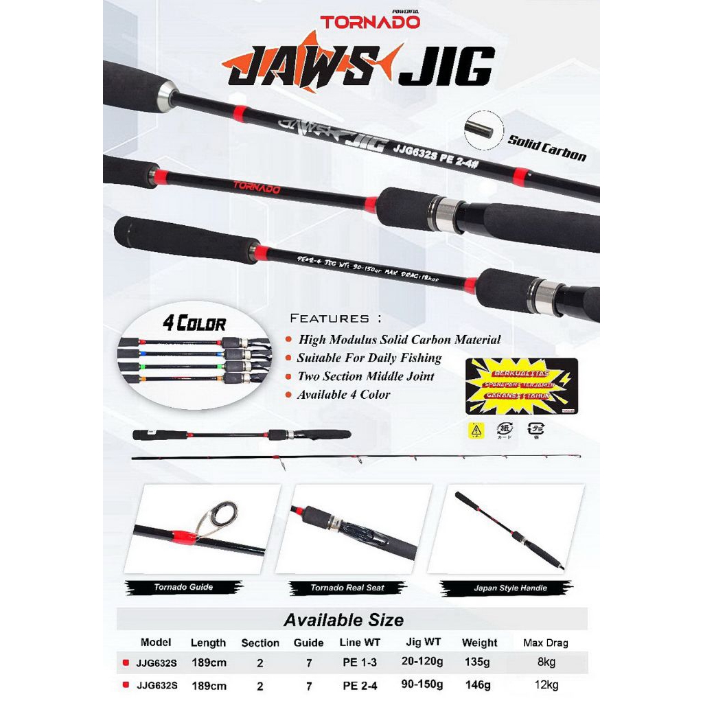 Joran Spinning Tornado JAWS JIG 632S