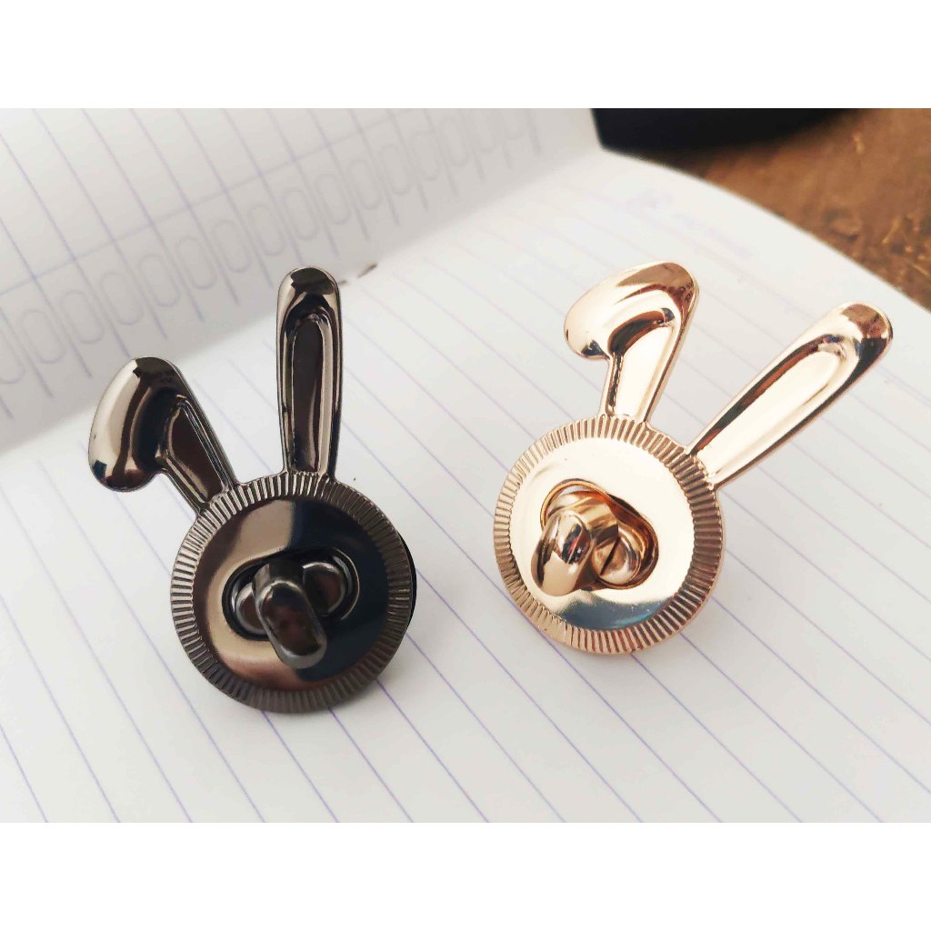 ASESORIS TAS (ISI 1 PCS) KUNCI PUTAR - KUNCI PUTAR TAS WANITA IMPOR - KANCING TAS WARNA GOLD UNTUK T