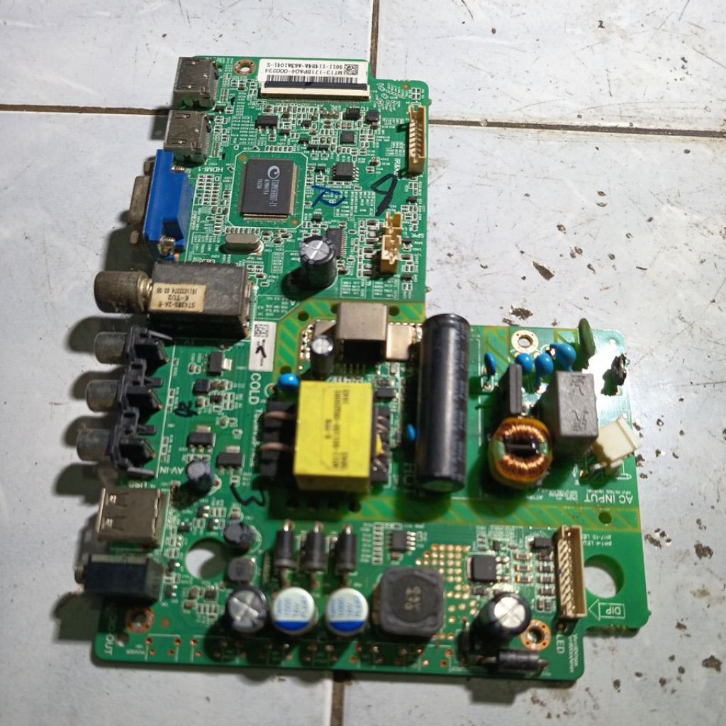 mainboard tv daewoo 32s635 asli cabutan