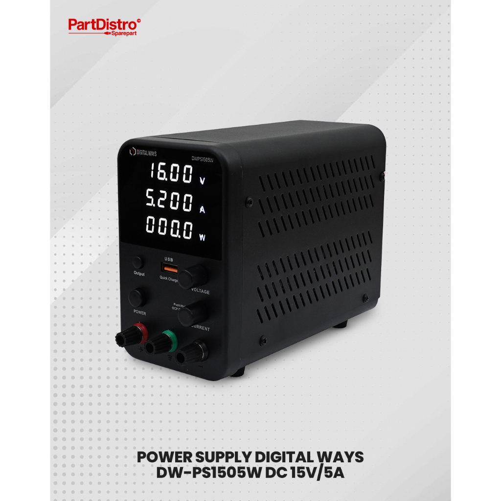 POWER SUPPLY DC 15V 5A DIGITAL WAYS DWPS1505W PENGHANCUR SHORT / DIGITAL WAYS