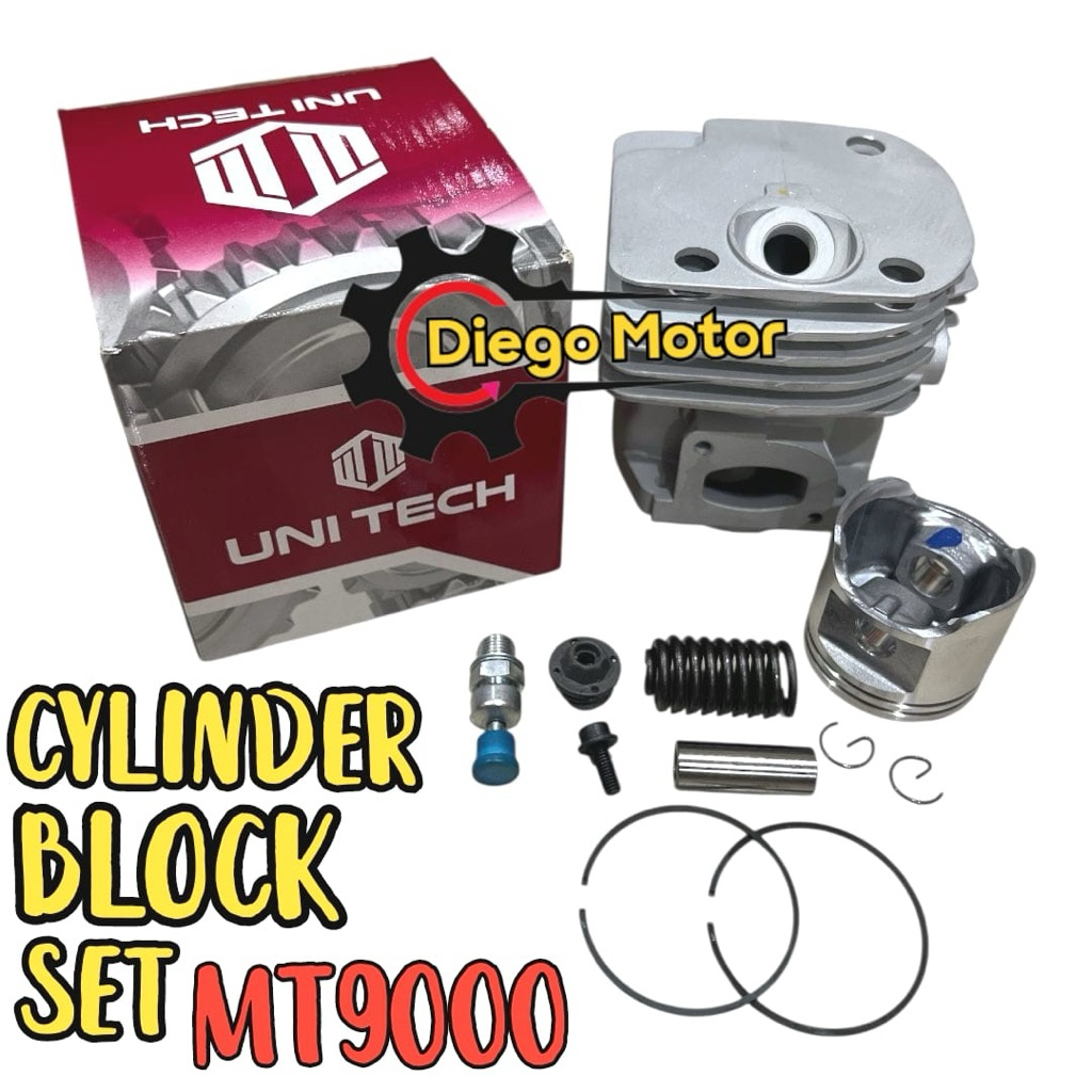 (UNITECH) MT9000 Cylinder Blok Komplit Mesin Chainsaw Senso Gergaji Kayu 365 Maestro Montana