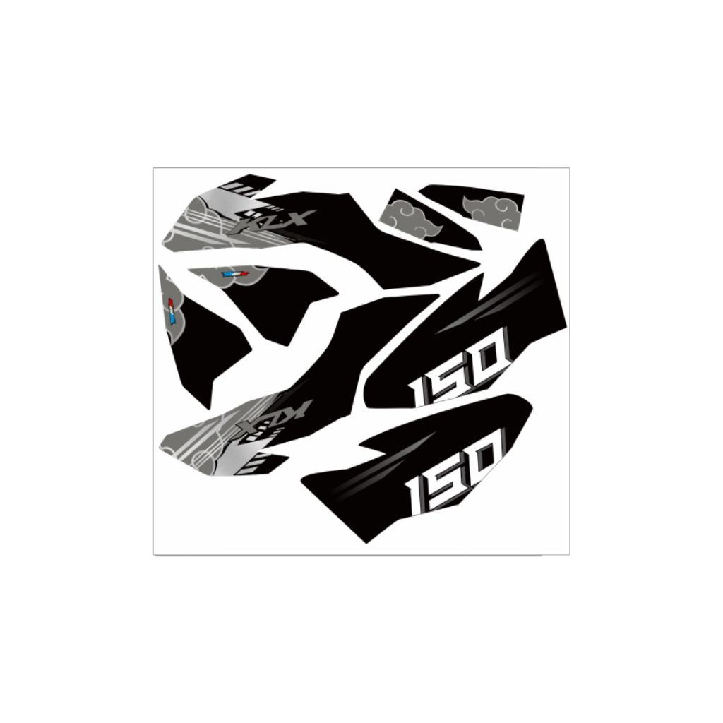 Decal KLX 150 SM SE Cyber Cloud Samping Saja