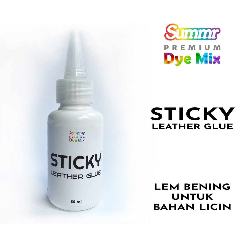 Sticky Leather Glue Lem Sepatu Kulit Leather Syntetic Super Kuat Lem Bening Untuk Bahan Licin