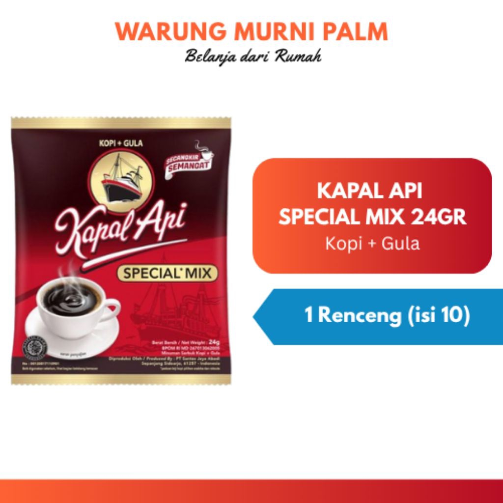 

(1 renceng) KAPAL API SPECIAL MIX isi 10 bungkus