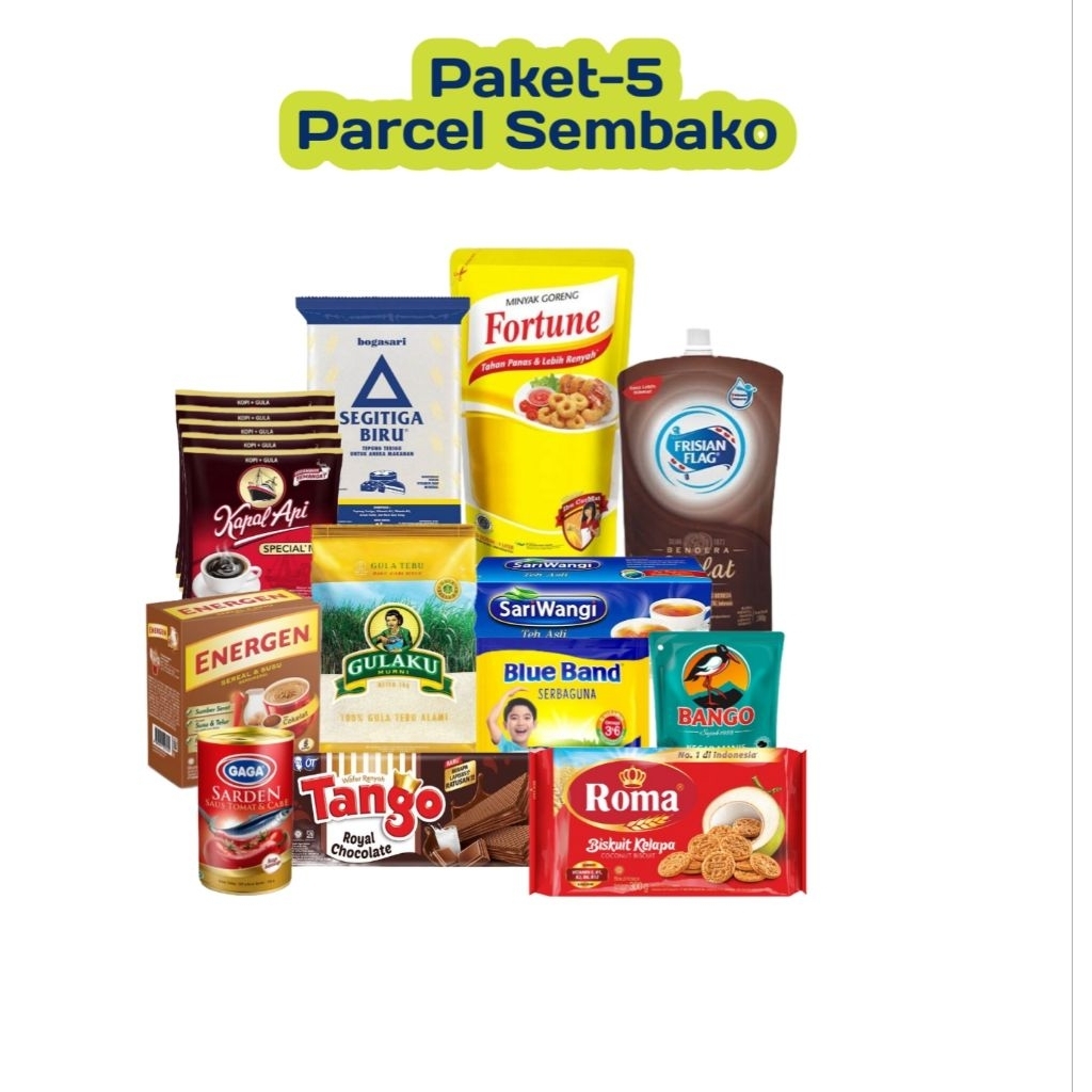 

[P-5] Paket parcel sembako lebaran free Tote bag