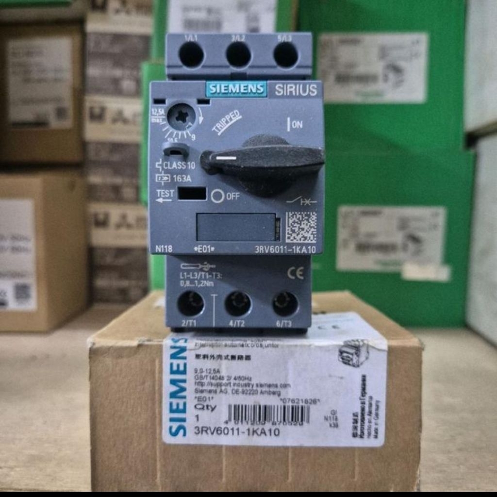 CIRCUIT BREAKER SIEMENS 3RV6011-1KA10 9,0-12,5A/3RV6011-1KA10 SIEMENS ORIGINAL