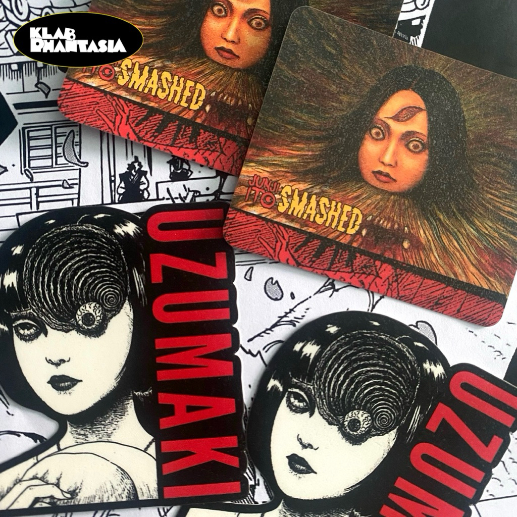 Sticker Junji Ito by Klab Phantasia - Sticker Edisi Manga | Kartun | Game | Anime | Koleksi