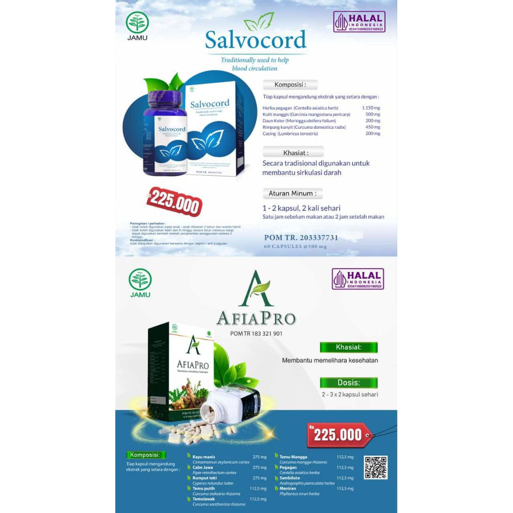 AFIAPRO jamu herbal AFIAFIT dll dijamin original