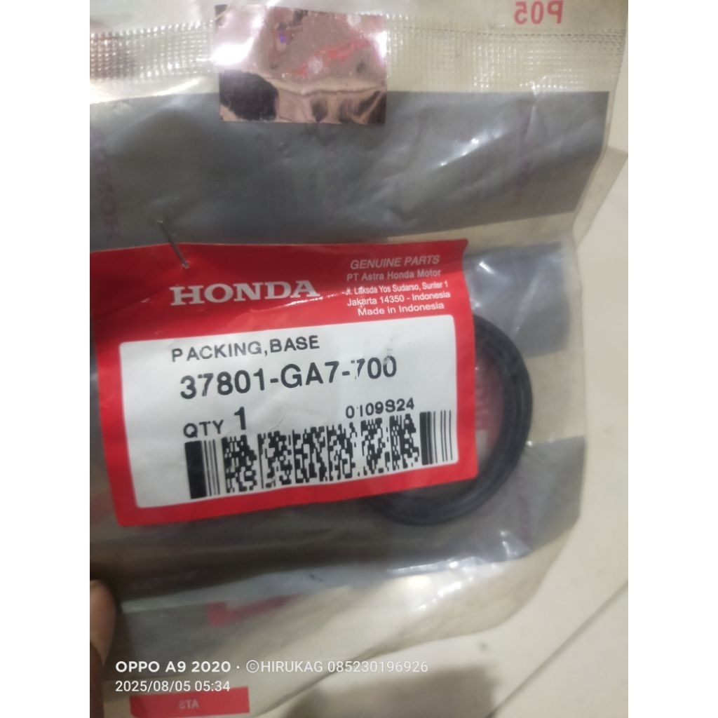 KARET 37801-GA7-700 KARET FUEL UNIT HGP AHM 100% ORIGINAL CUB DAN MATIC HONDA 37801GA7700