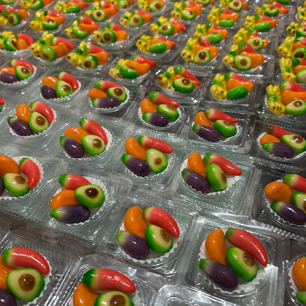 luk chup / lukchup / kue thailand / kue buahbuahan / kue kacang hijau / lukchup bandung