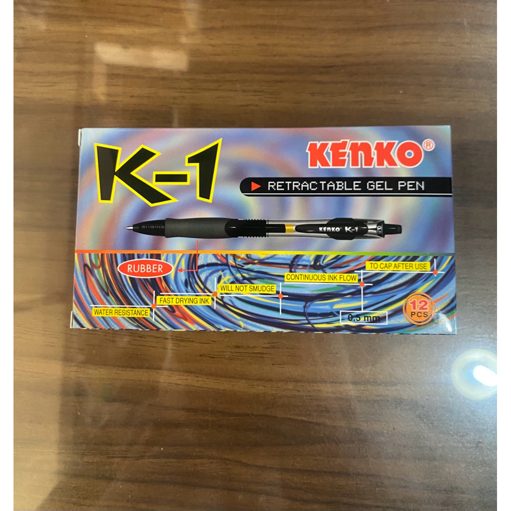 

Pen K1 kenko 0.5 hitam 1pak isi 12pc