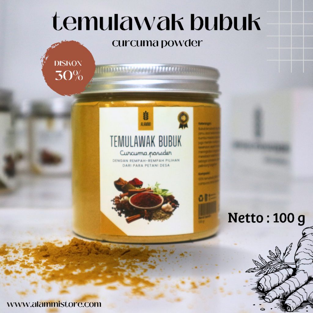 

Bubuk Temulawak Curcuma Powder 100 gr Tanpa Pengawet Tanpa Campuran Tanpa Msg Rempah - Rempah Spice Powder Untuk Bumbu Masakan