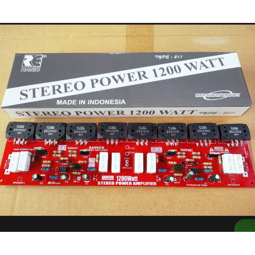 Kit power Stereo 1200watt plus final Sanken Original
