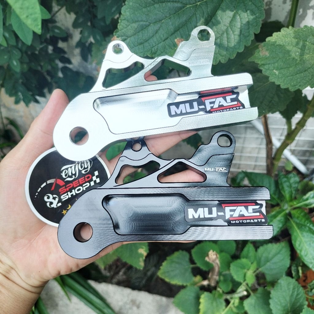 Breket / Bracket Belakang Cnc untuk Kaliper 2p Nissin Samurai untuk Satria hiu 2tak Disc 220 mm