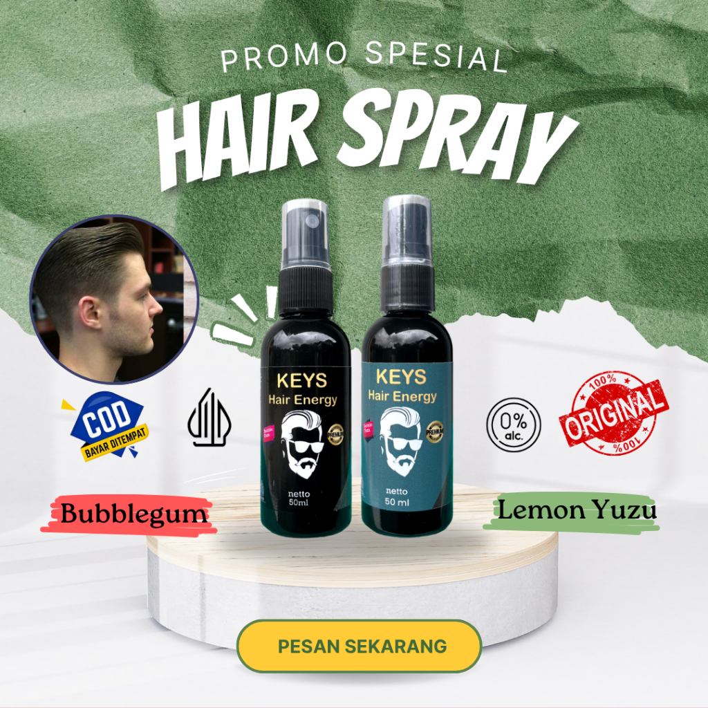 Hair Spray Paket Hemat 2 Botol Solusi Rambut Kering Wangi Sepanjang Hari
