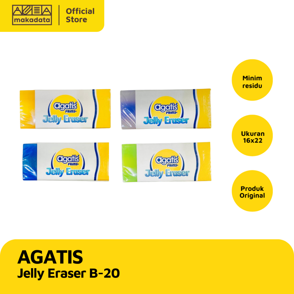 

ERASER / PENGHAPUS AGATIS JELLY ERASER CARD (1 PCS) MURAH