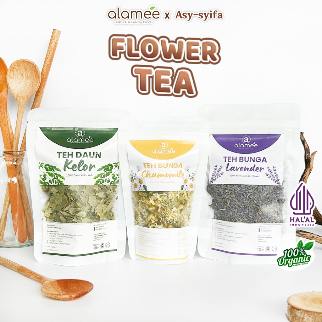 

Teh Hijau Green Tea Daun Jati Cina Chamomile Bunga Telang Jasmine Chrysanthemum Lemongrass 10G