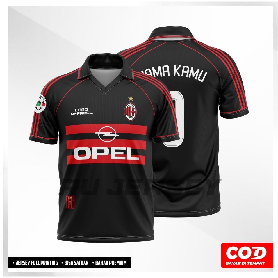 Jersey Milan 1998 3rd Full Printing