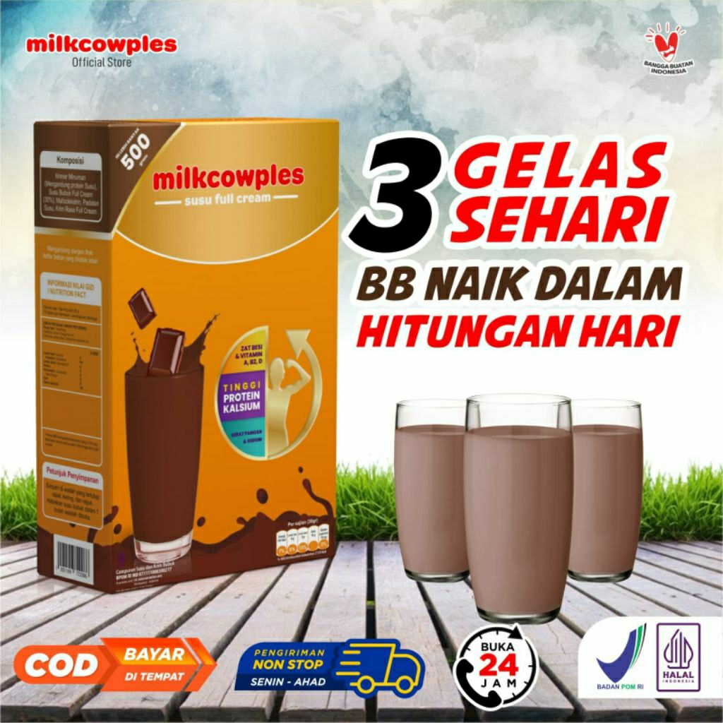 

(Bundle 3 Box) Milkcowples Susu Peninggi dan Penggemuk Badan | Milkcow Plus Susu Tinggi Kalsium dan Protein