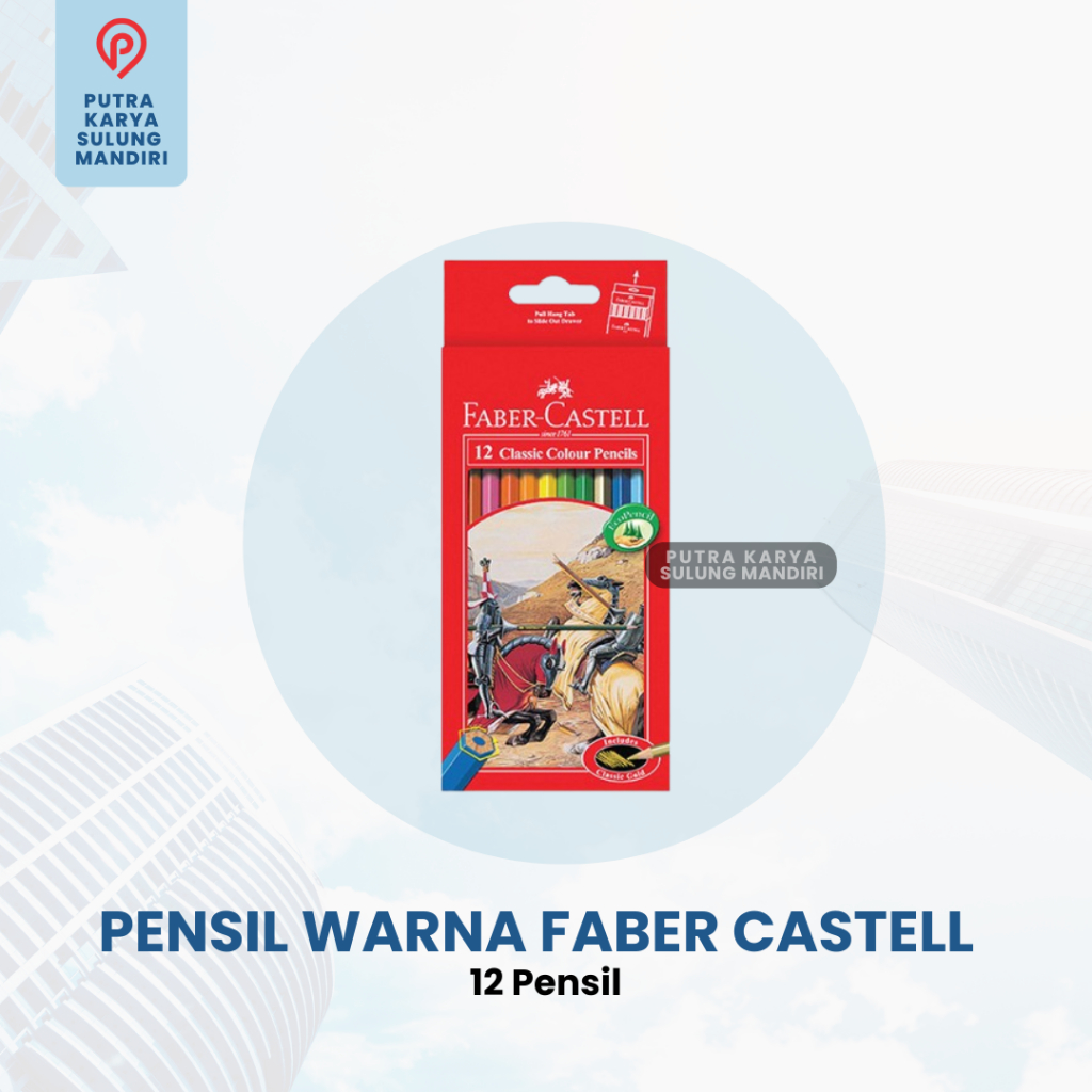 

FABER CASTELL 12 CLASSIC COLOUR PENCILS