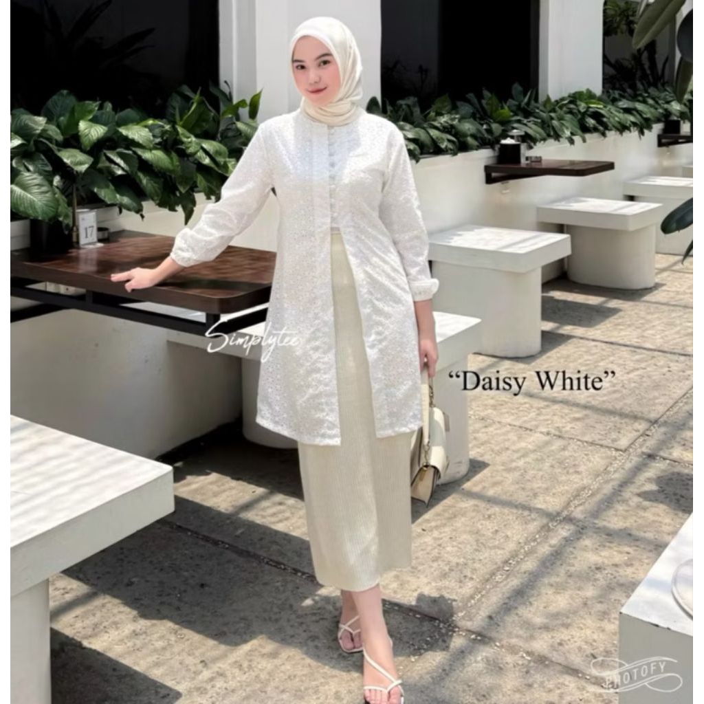 tunik katun bordir tunik kondangan katun bolong