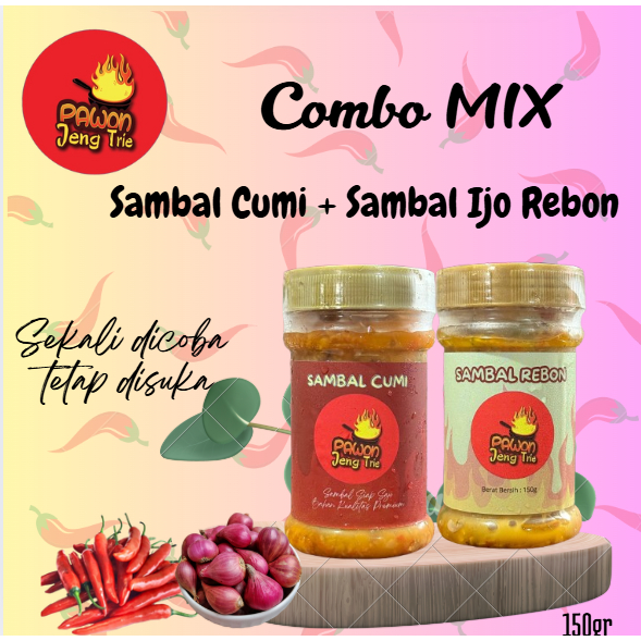 

Pawon Jeng Trie Combo Mix Sambal Cumi + Sambal Rebon