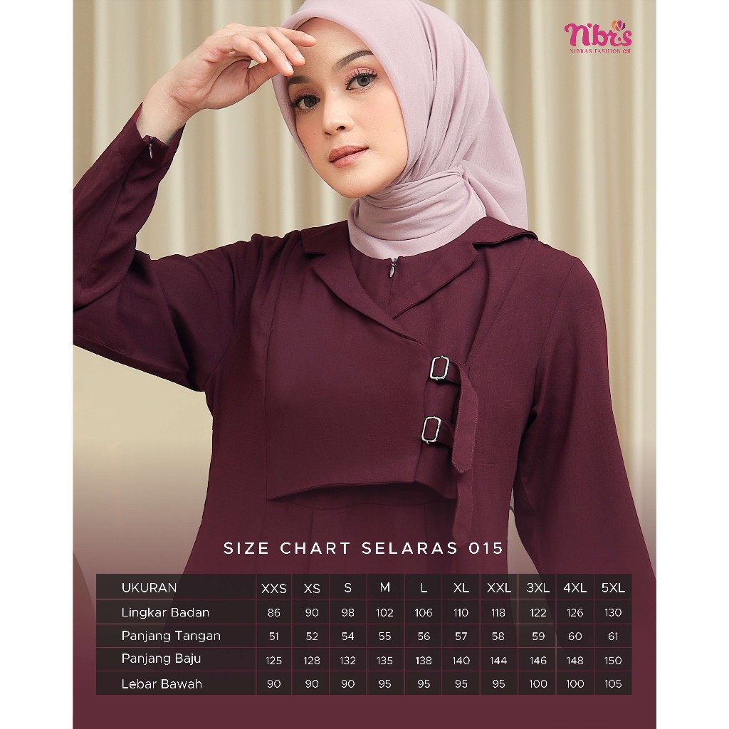 GAMIS NIBRAS SELARAS 015 // GAMIS DEWASA POLOS