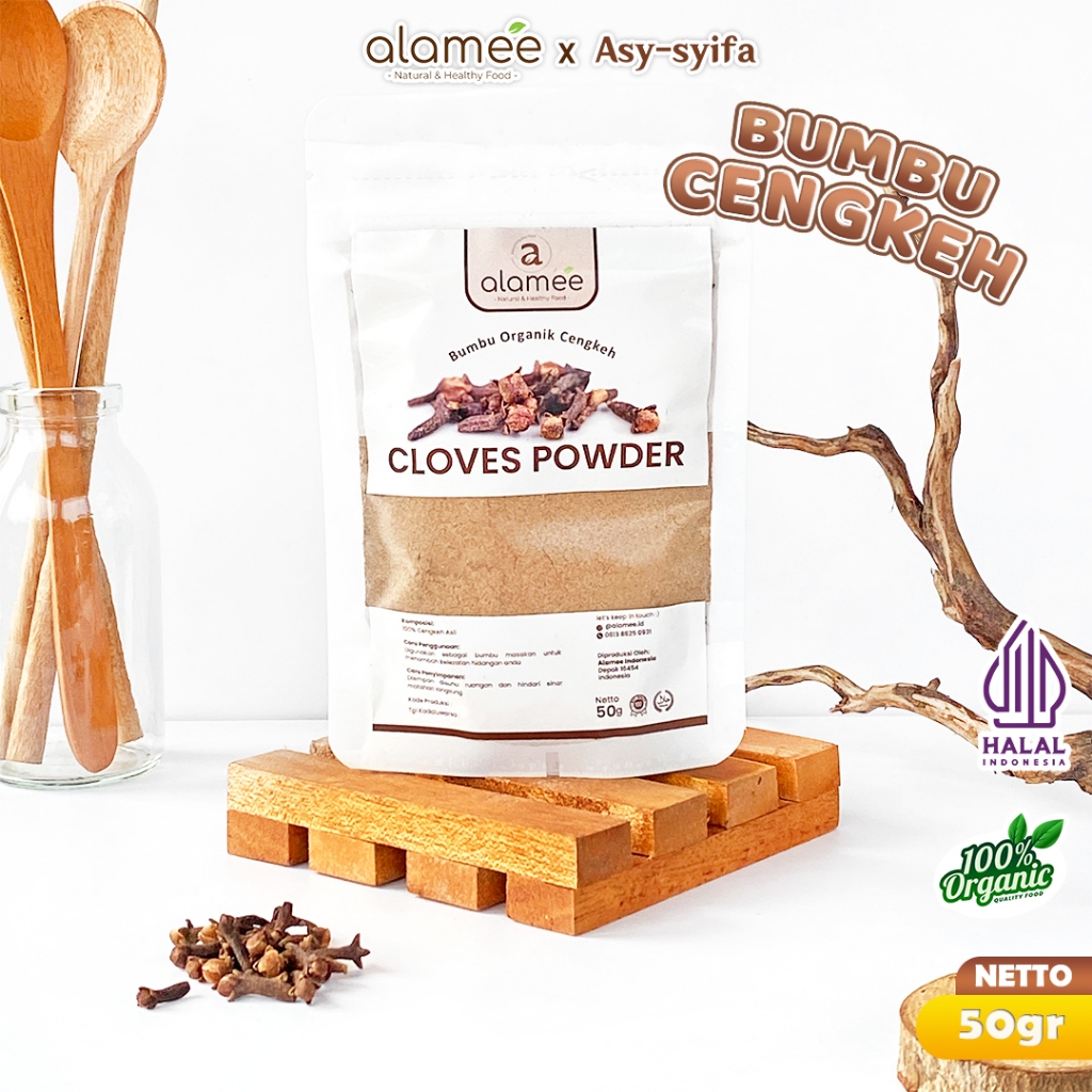

ALAMEE Cengkeh Bubuk Clove Powder Ground Spice Murni Asli Tanpa Campuran Bumbu Organik 50g