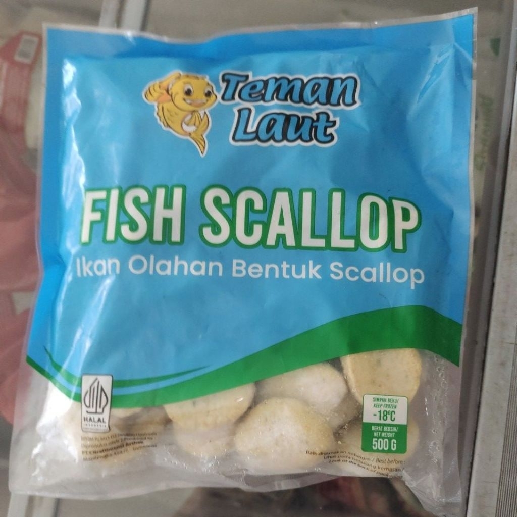 

teman laut fish scallop 500gr Frozen food-18c