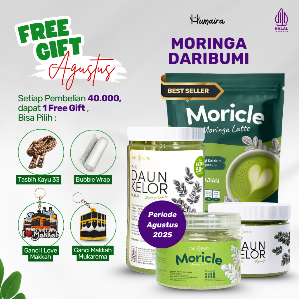 

Moricle Daun Kelor Bubuk Moringa 450 gr Dari Bumi - Moringa Latte Drink Serbuk