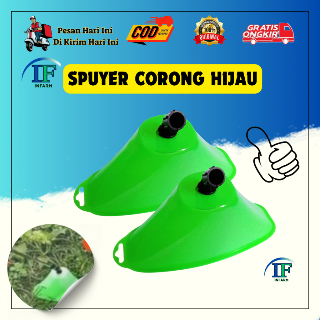 SPUYER / NOZZLE SPRAYER / NOZZLE CORONG SPRAYER WARNA HIJAU LONJONG